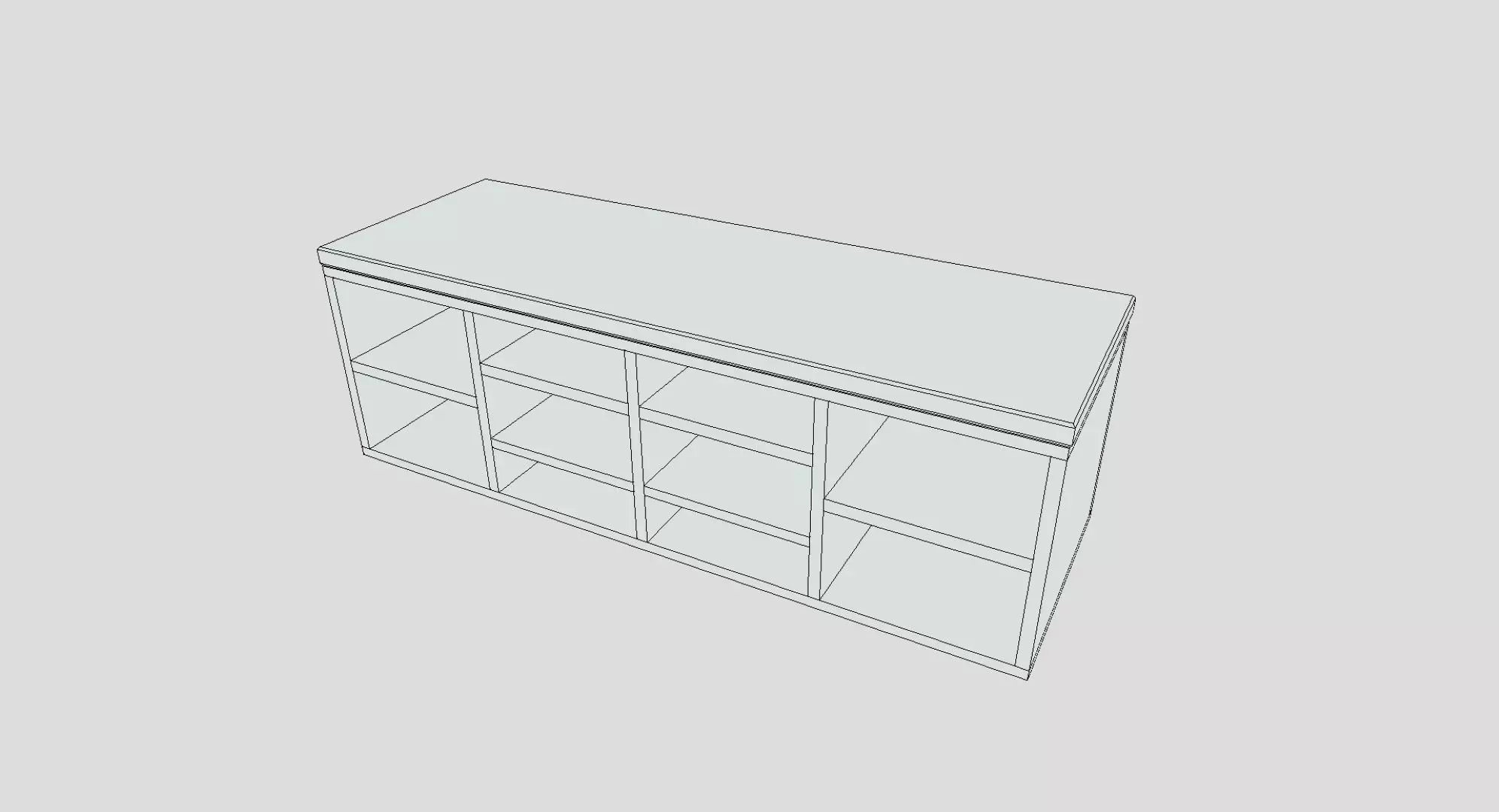 Shoe Rack Low-poly 3D model_10