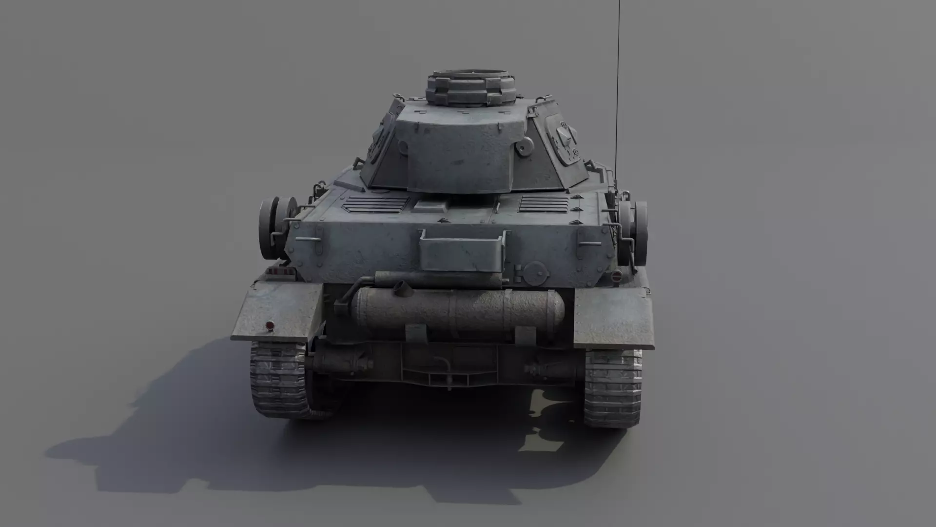 Panzer IV E Medium Tank Low-poly 3D model_19