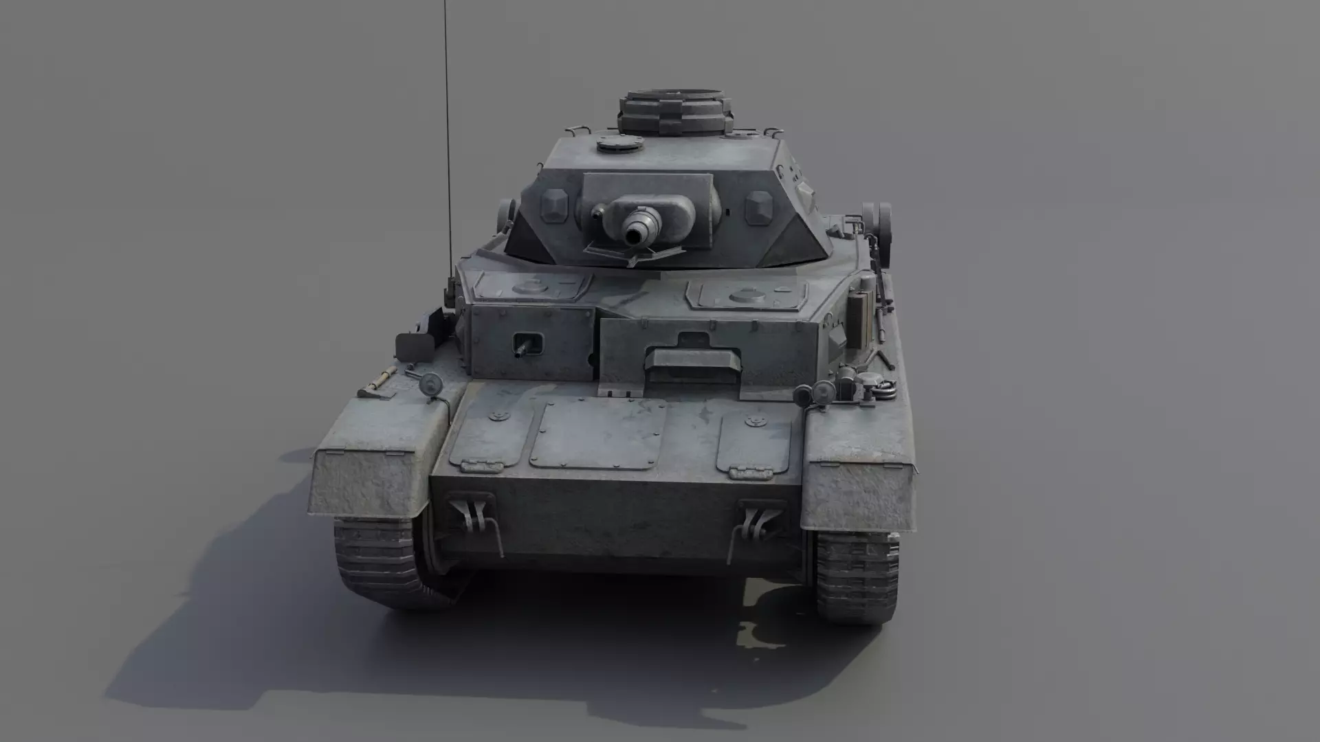 Panzer IV E Medium Tank Low-poly 3D model_14