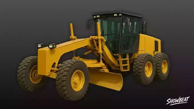 Grader Low-poly 3D model