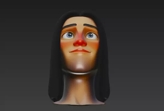 Pixar Style 3D Male Model Head 3D model_4
