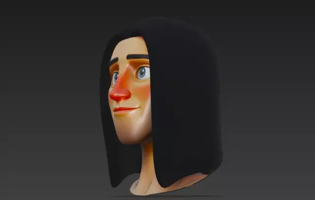 Pixar Style 3D Male Model Head 3D model_5