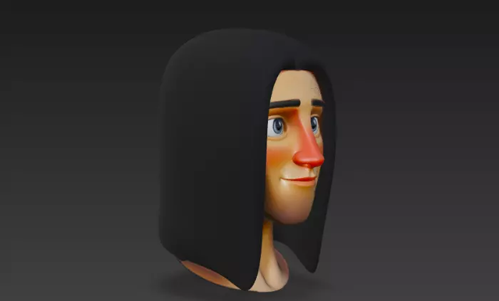 Pixar Style 3D Male Model Head 3D model_3