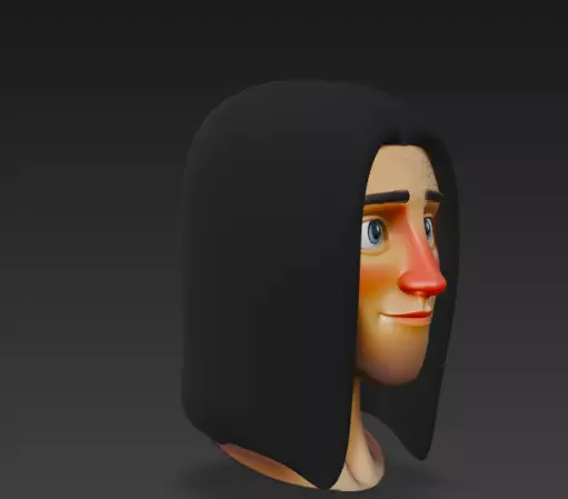Pixar Style 3D Male Model Head 3D model_6