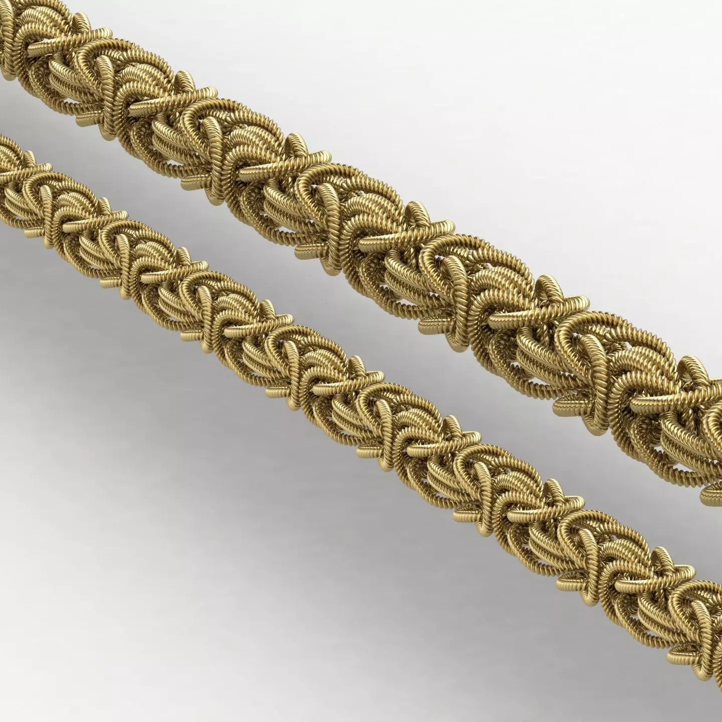 Twisted Byzantine Chain 03 3D print model_4