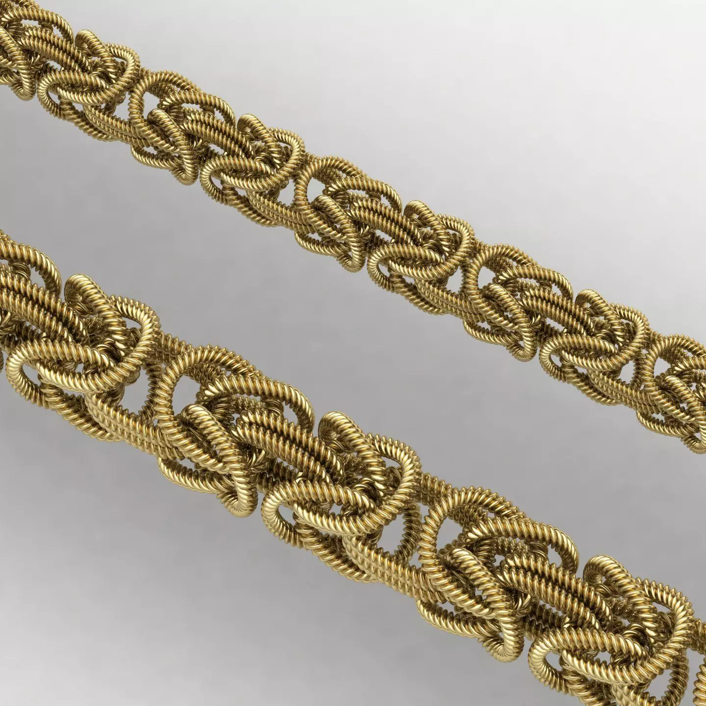 Twisted Byzantine Chain 03 3D print model_1