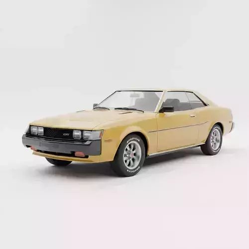 Classic 1970s  Early 1980s Japanese Sport Coupe Low-poly 3D model