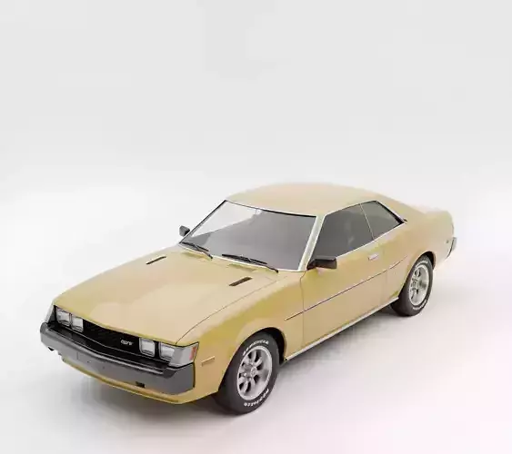 Classic 1970s  Early 1980s Japanese Sport Coupe Low-poly 3D model 6