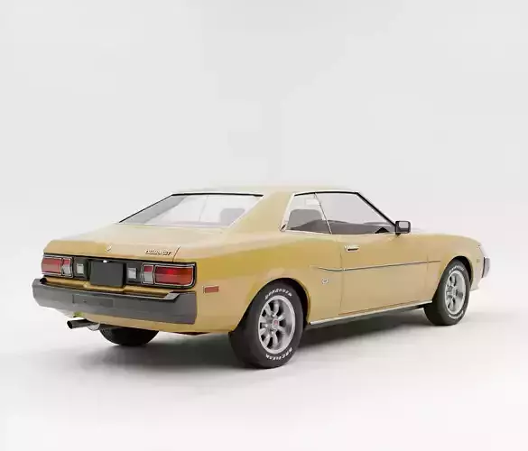 Classic 1970s  Early 1980s Japanese Sport Coupe Low-poly 3D model 3