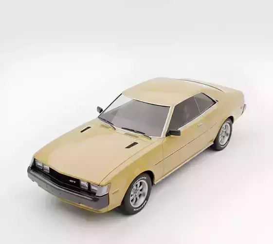 Classic 1970s  Early 1980s Japanese Sport Coupe Low-poly 3D model 5