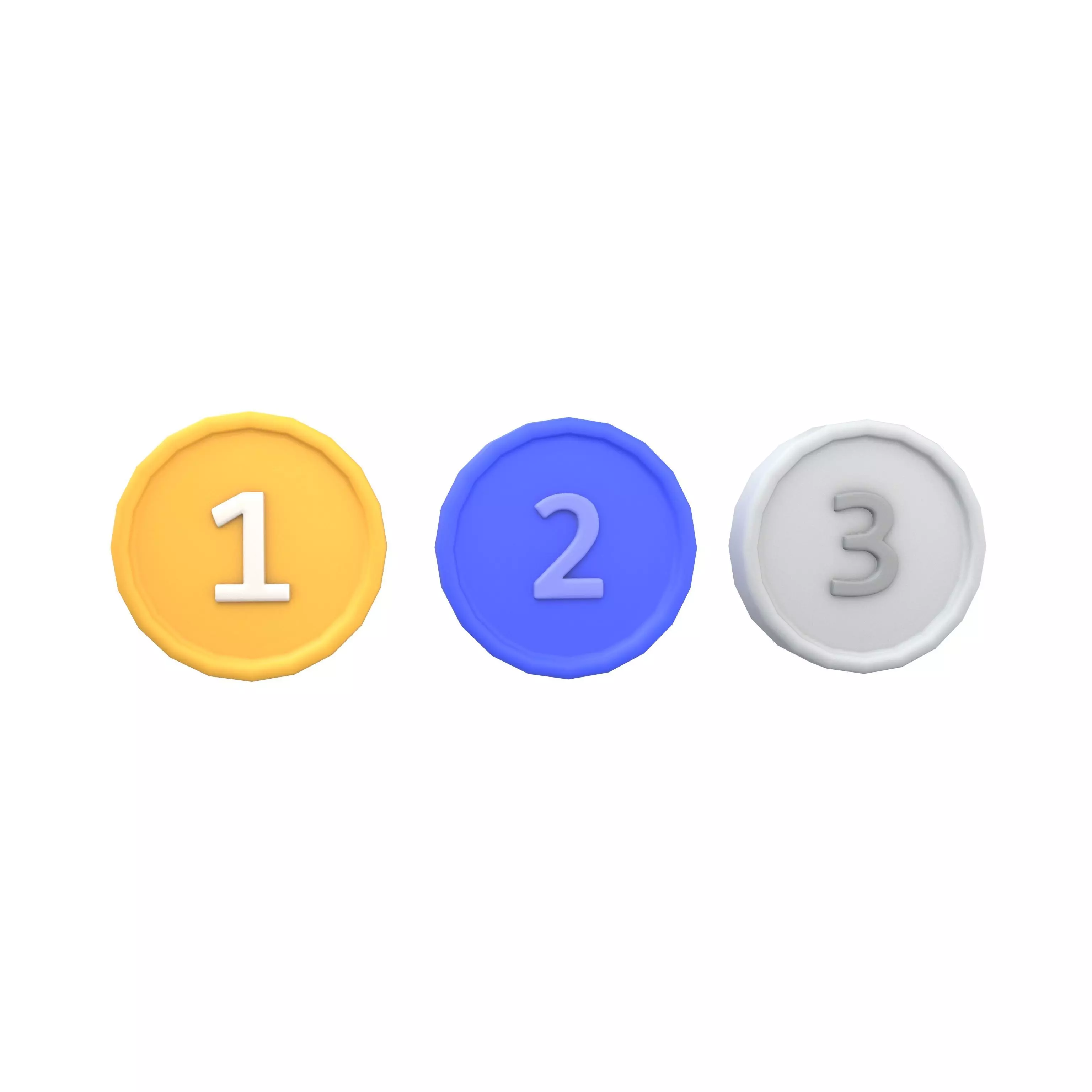 Sports Awards Medals Icon v1 002 Low-poly 3D model