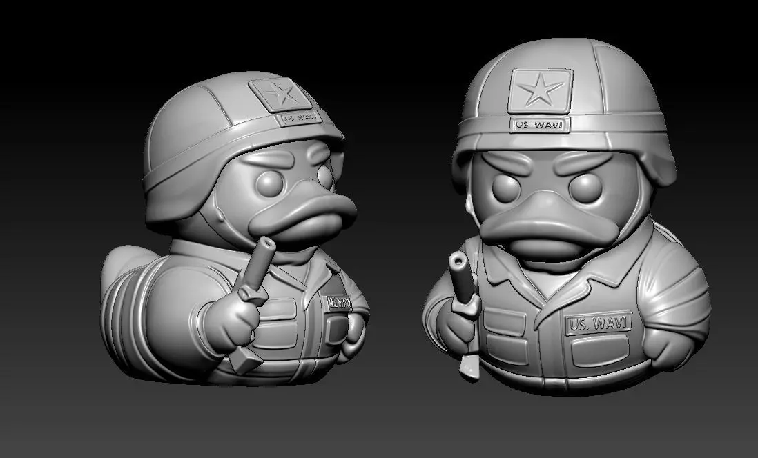 Rubber Duck - Marines - army - 3D print 3D print model_2