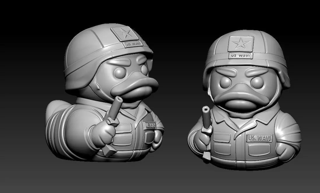 Rubber Duck - Marines - army - 3D print 3D print model_1