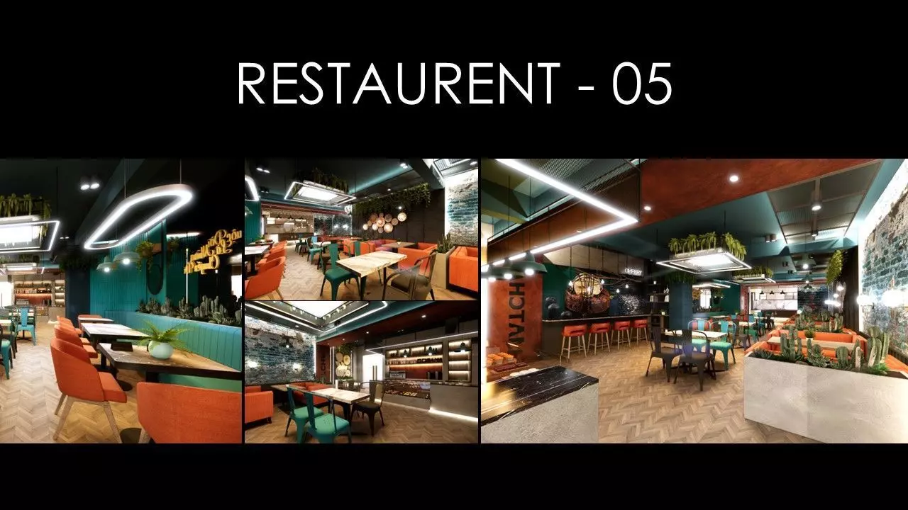 RESTAURENT 05 INTERIOR DESIGN Low-poly 3D model