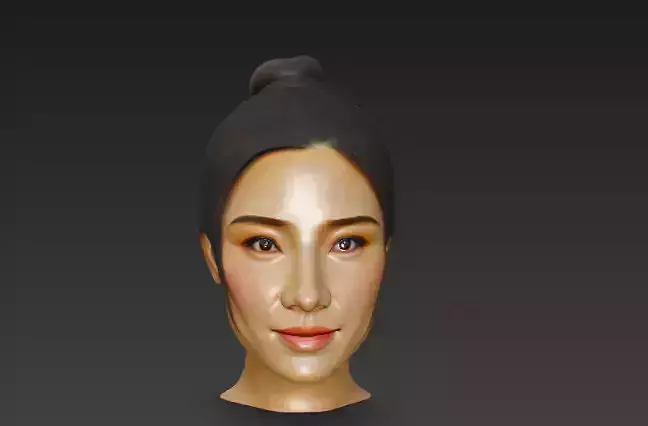 Average Asian Female Head 3D Model 3D model