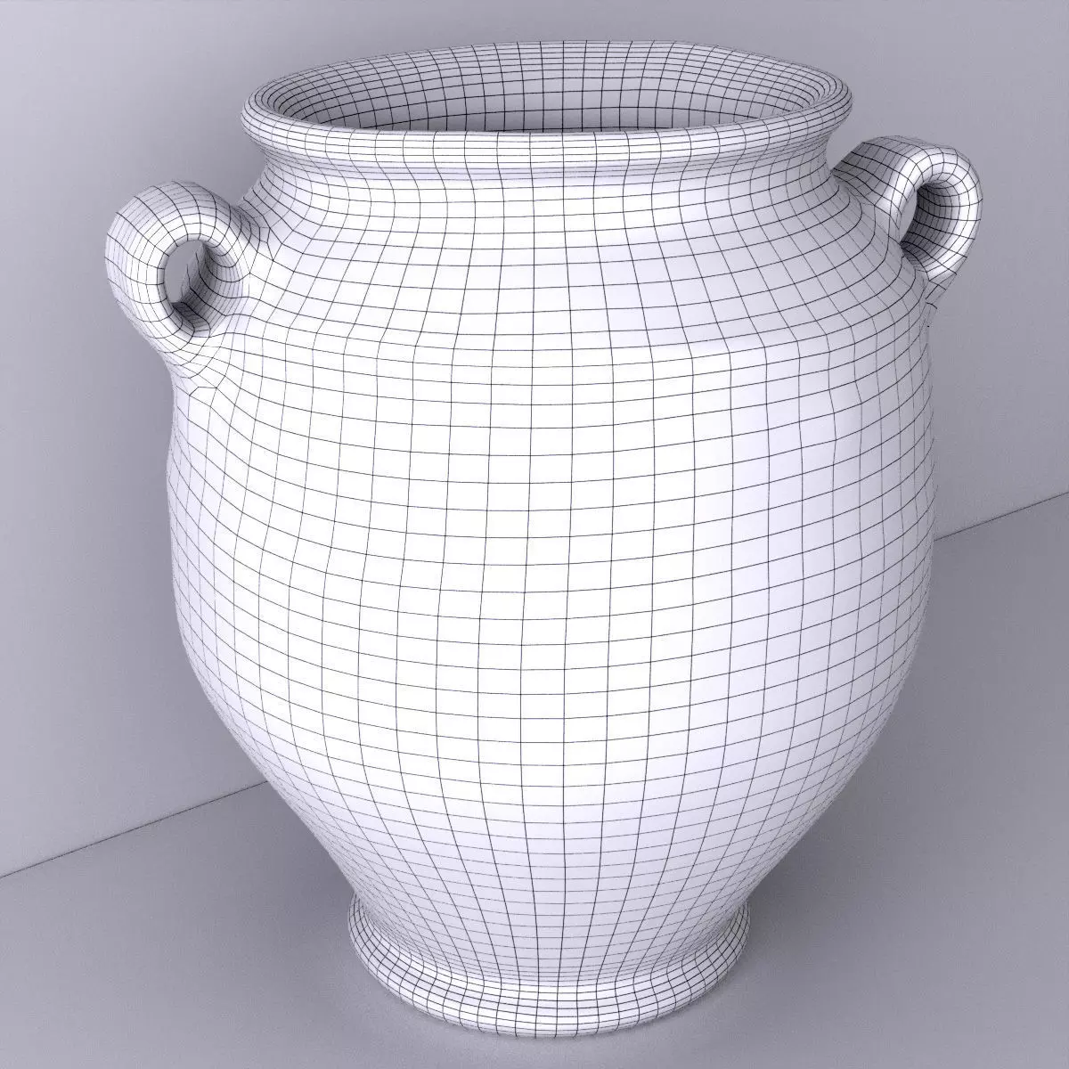 Terracotta Vase or Pot 2 3D model_3