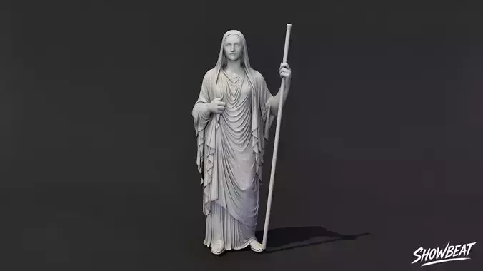 Hestia Statue Low-poly 3D model