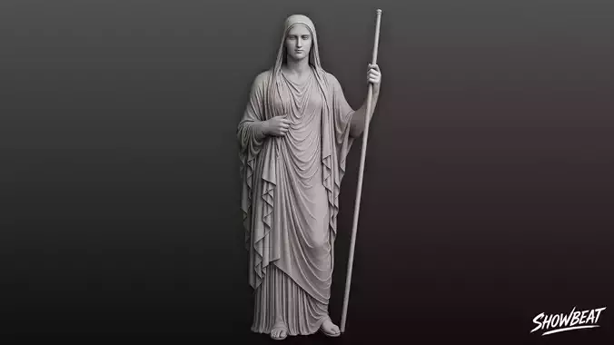 Hestia Statue Low-poly 3D model