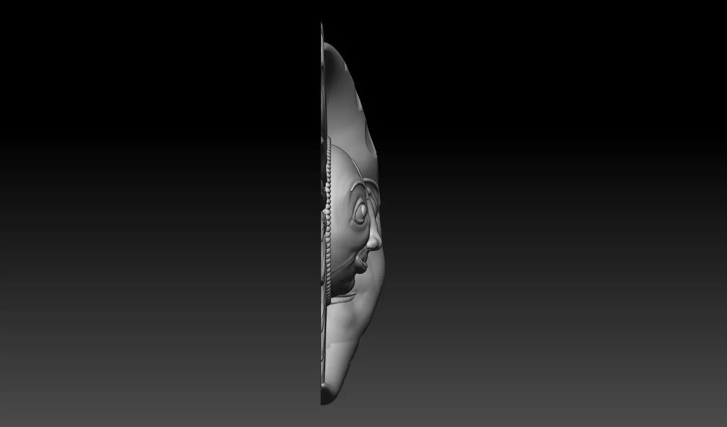 Sun and Moon Pendant 3D Printable Model 3D print model_8