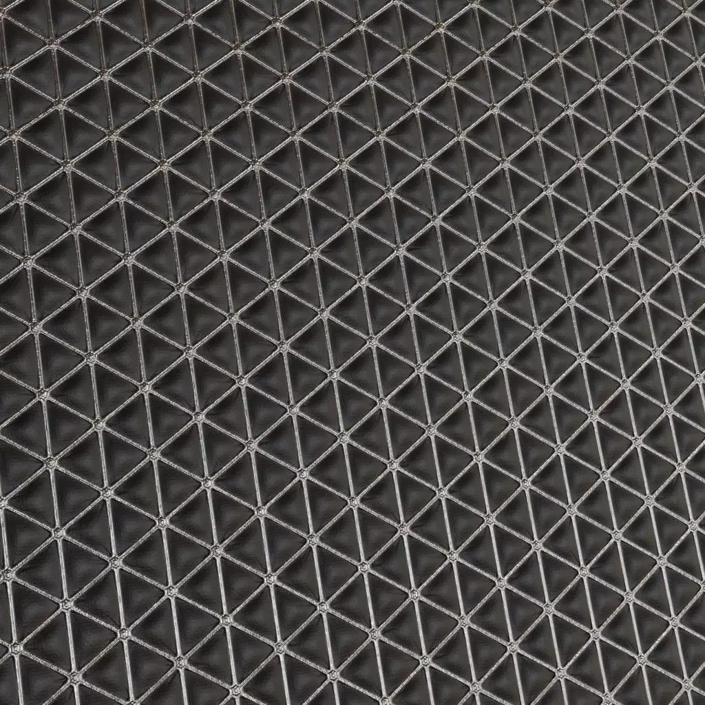 Quilted Geometric Leather Fabric PBR SEAMLESS Texture_3