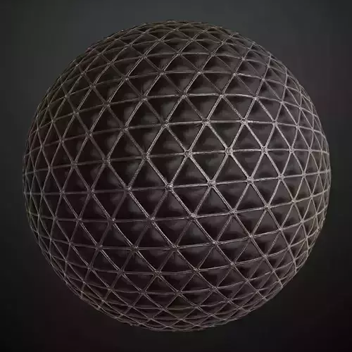 Quilted Geometric Leather Fabric PBR SEAMLESS