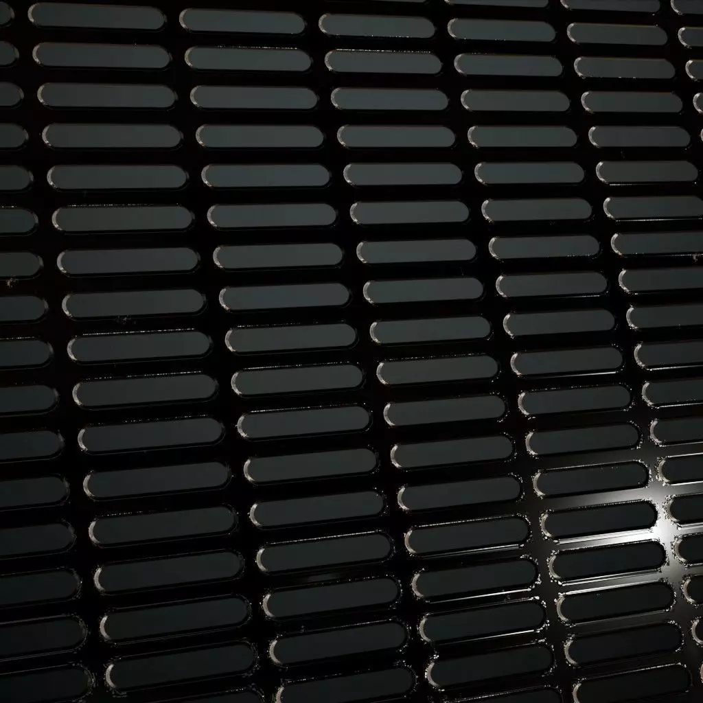Black Glossy Metal Grille Panel PBR SEAMLESS Texture_3