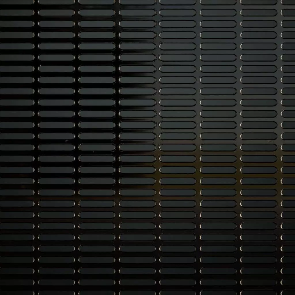 Black Glossy Metal Grille Panel PBR SEAMLESS Texture_2