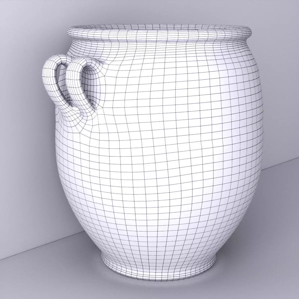Terracotta Vase or Pot 4 3D model_3
