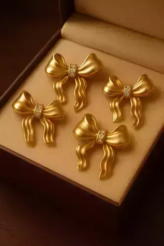 Ribbon knot locket set 3D print model Ribbon knot locket set 3D print model