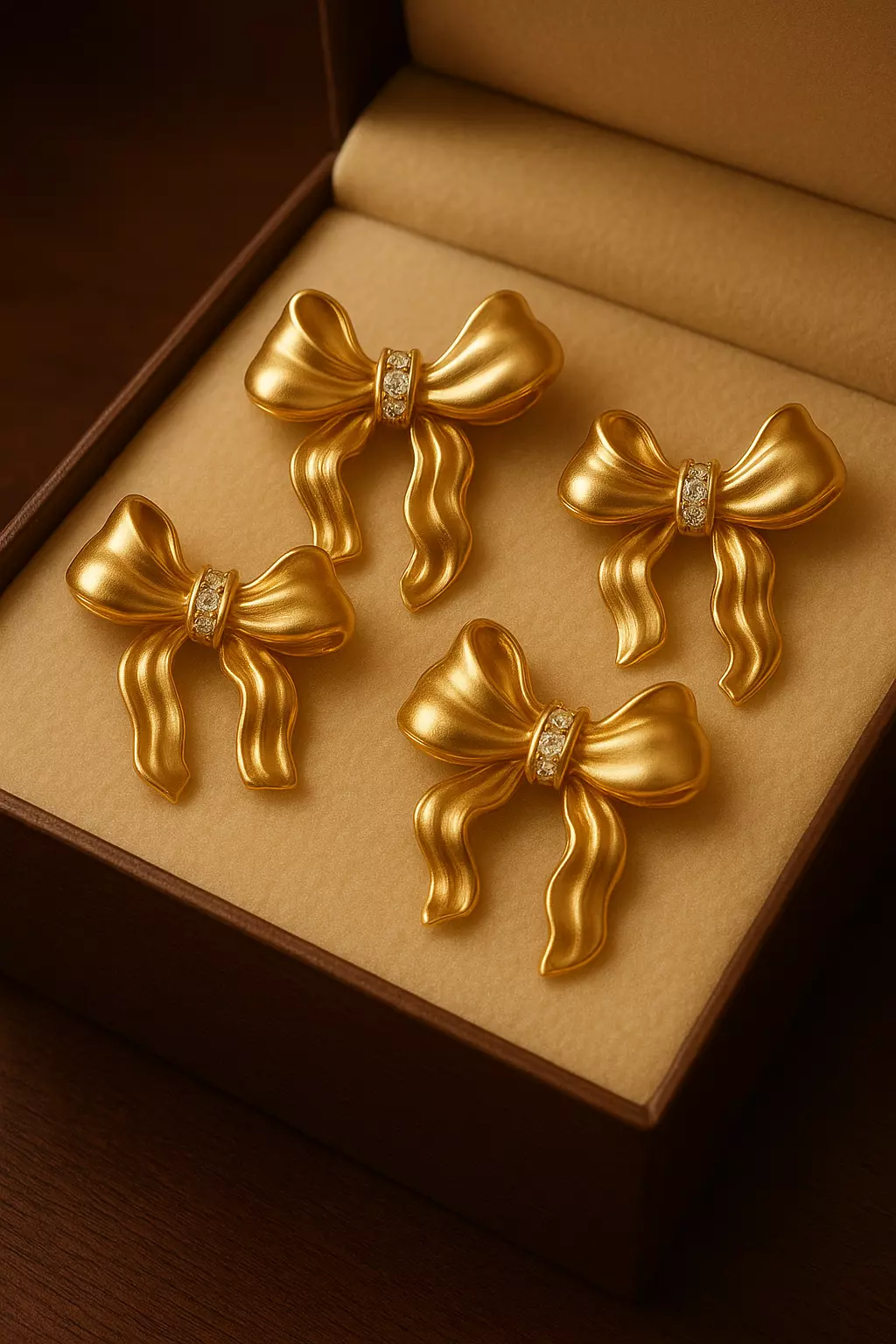 Ribbon knot locket set 3D print model_0