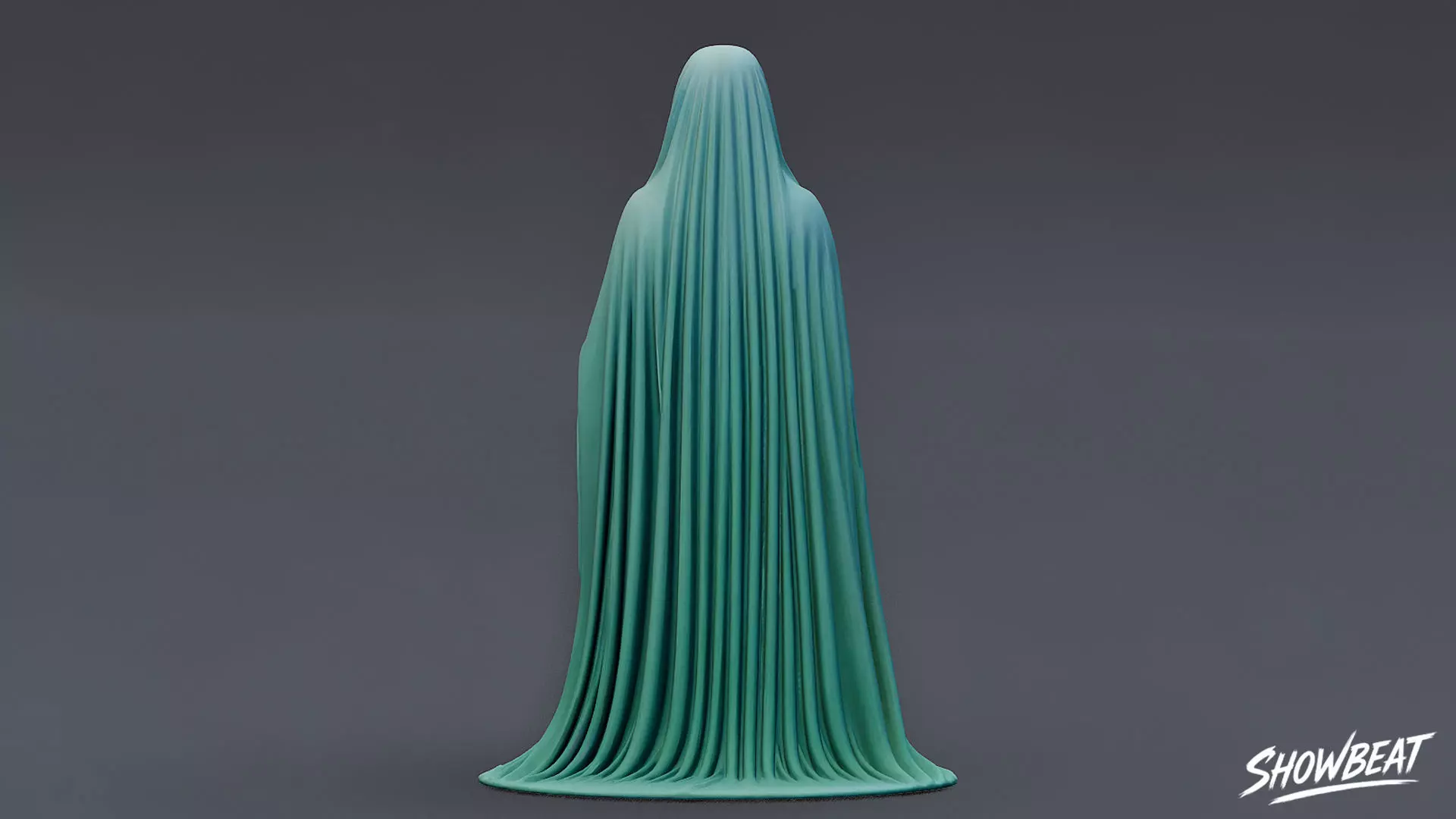 Ghost Statue Outstretched Hand Low-poly 3D model_2