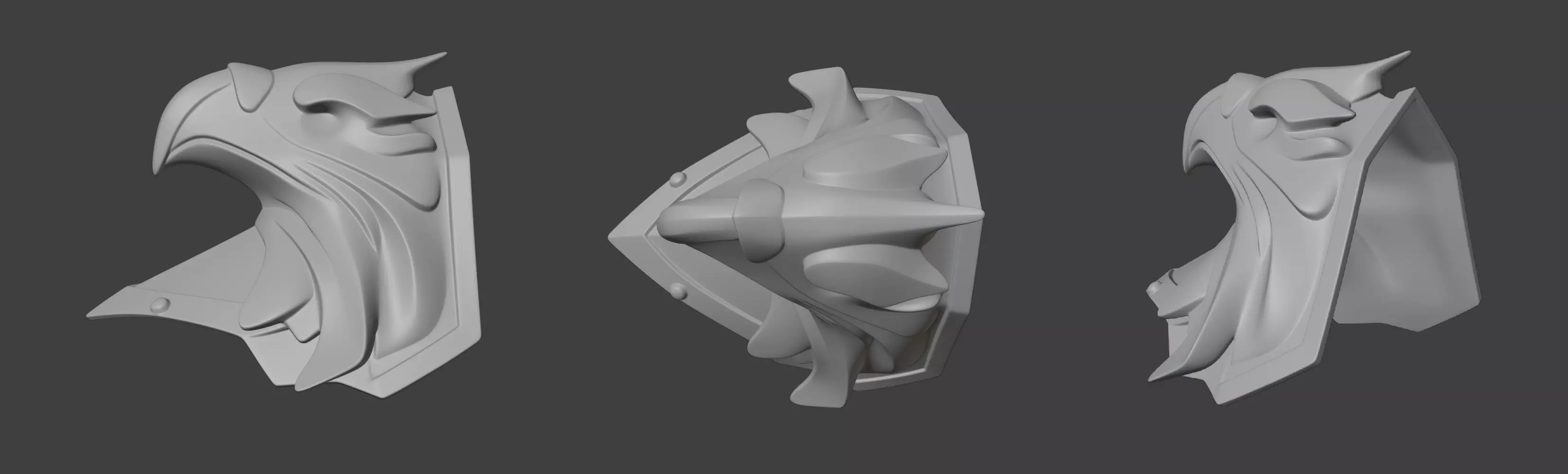 Fantasy Shoulder Armor Piece  Low Poly PBR Low-poly 3D model_18