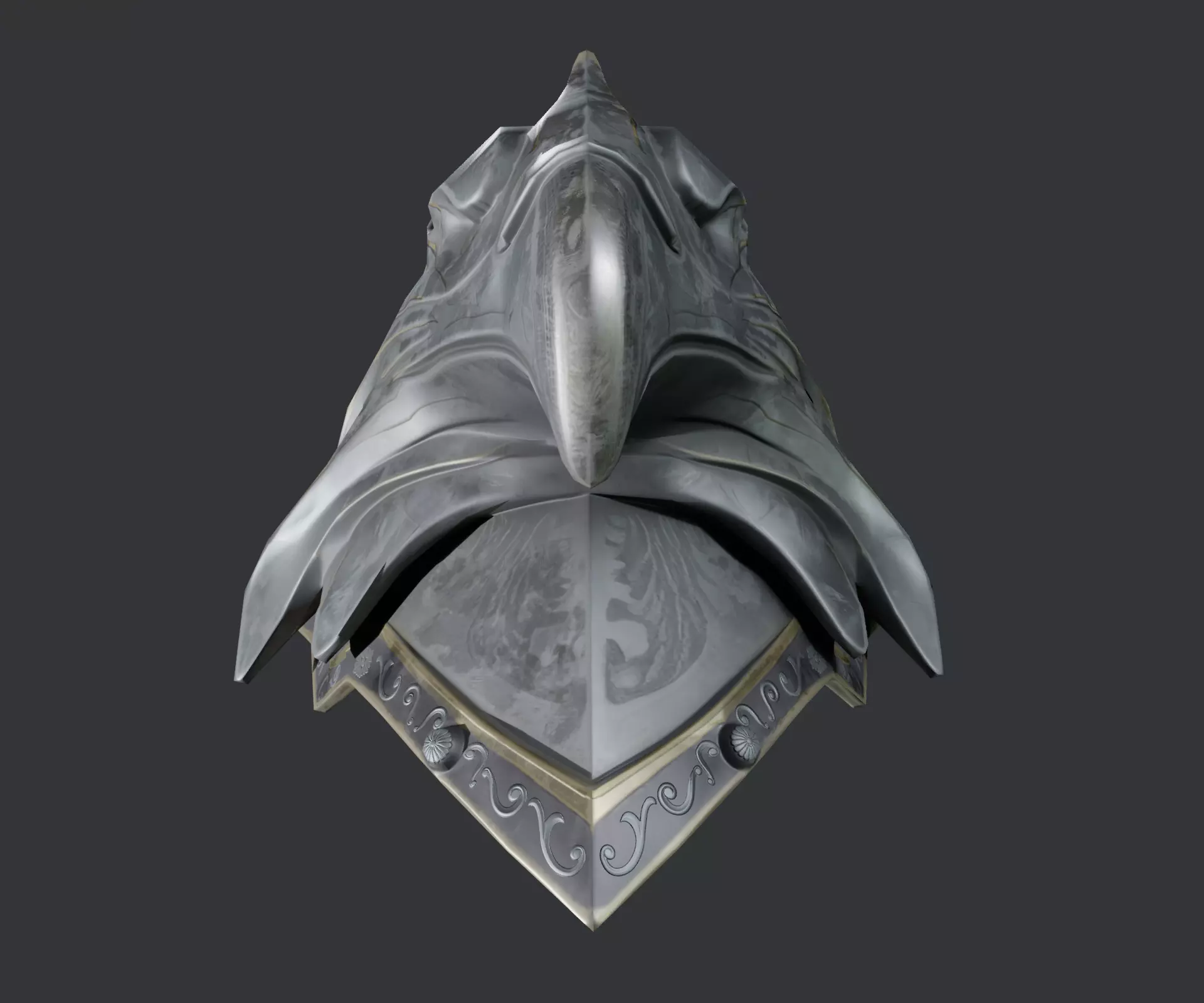 Fantasy Shoulder Armor Piece  Low Poly PBR Low-poly 3D model_2