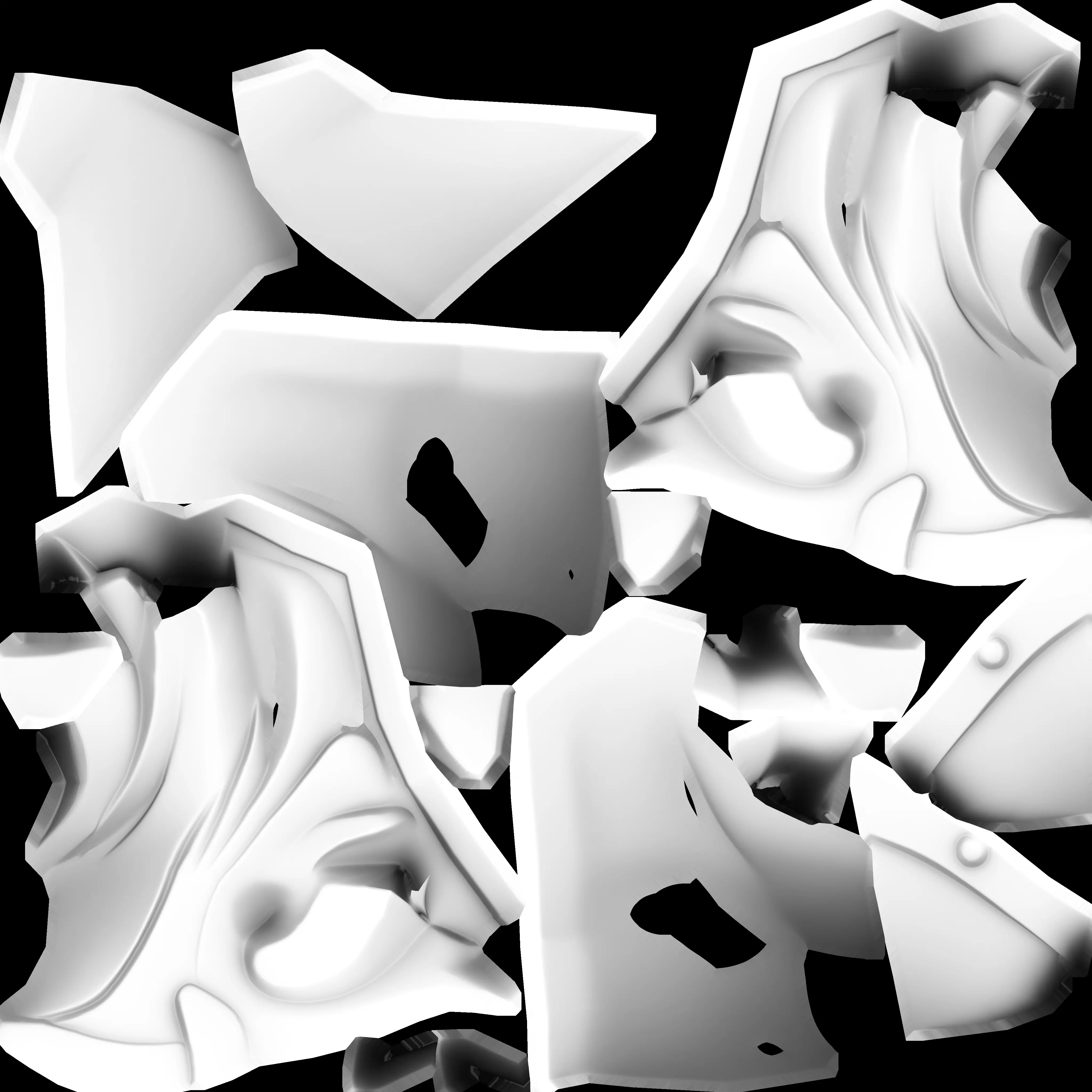 Fantasy Shoulder Armor Piece  Low Poly PBR Low-poly 3D model_15