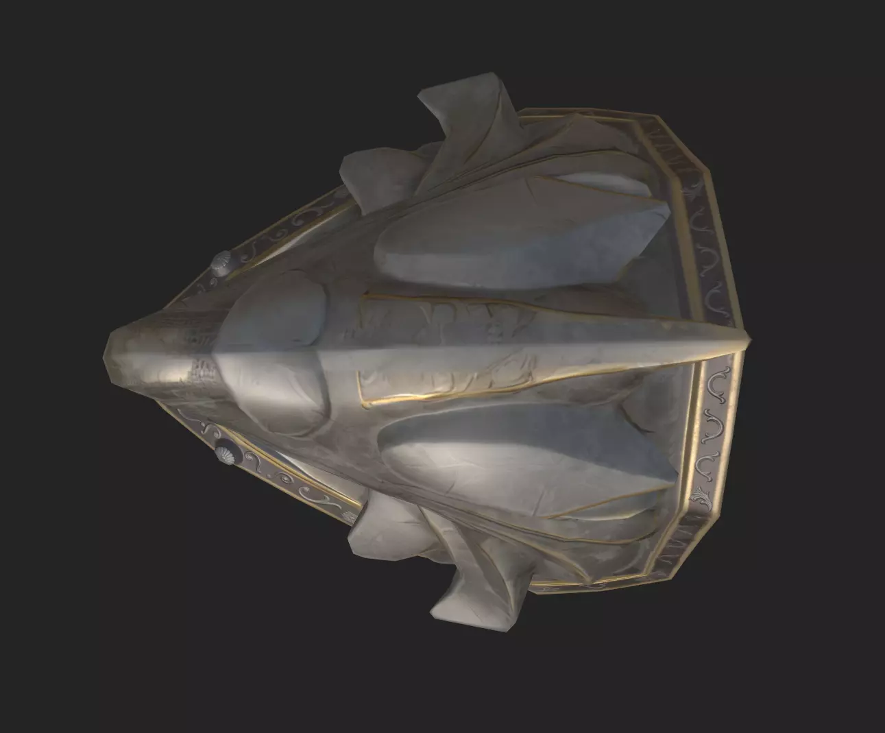 Fantasy Shoulder Armor Piece  Low Poly PBR Low-poly 3D model_11