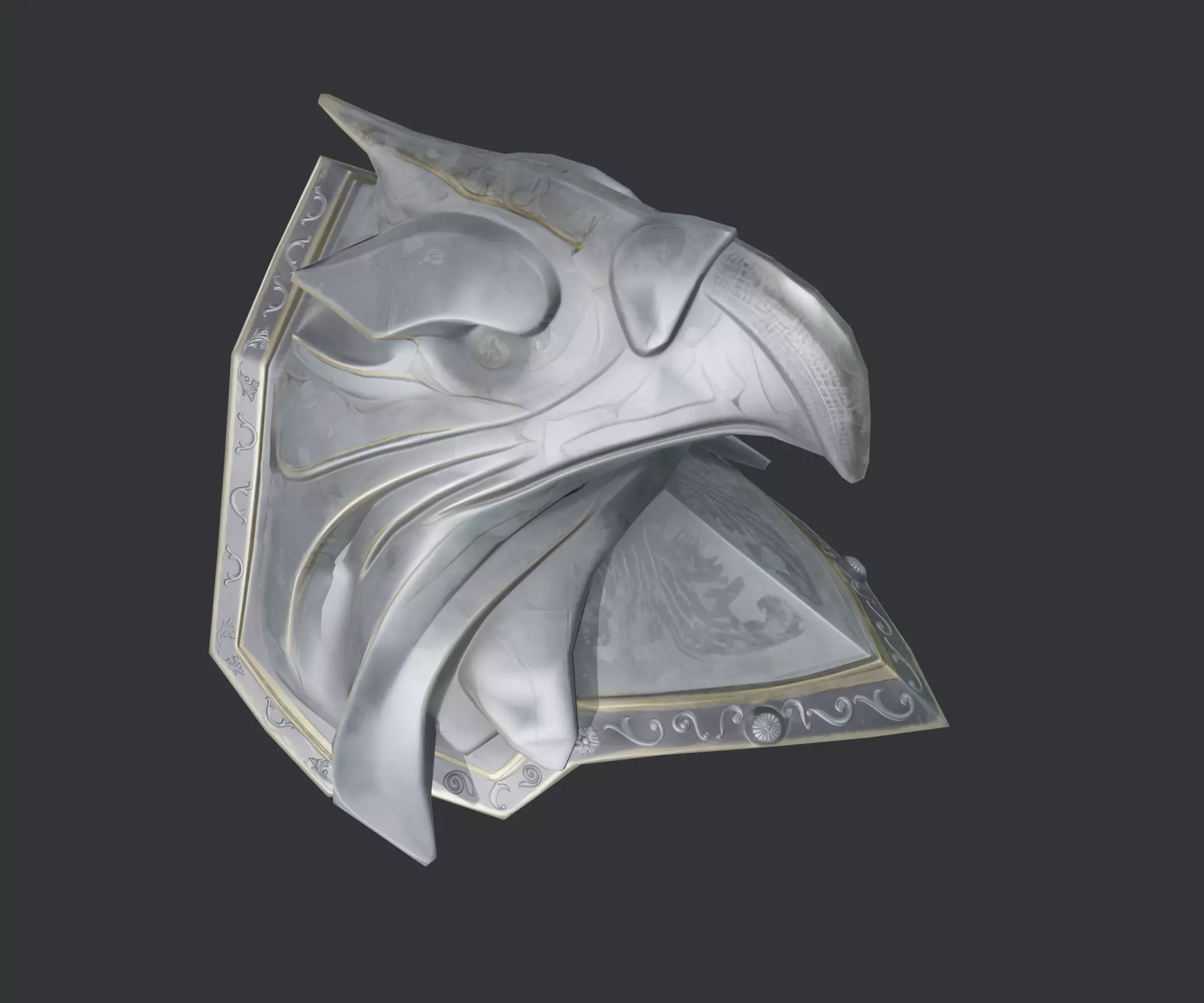 Fantasy Shoulder Armor Piece  Low Poly PBR Low-poly 3D model_6