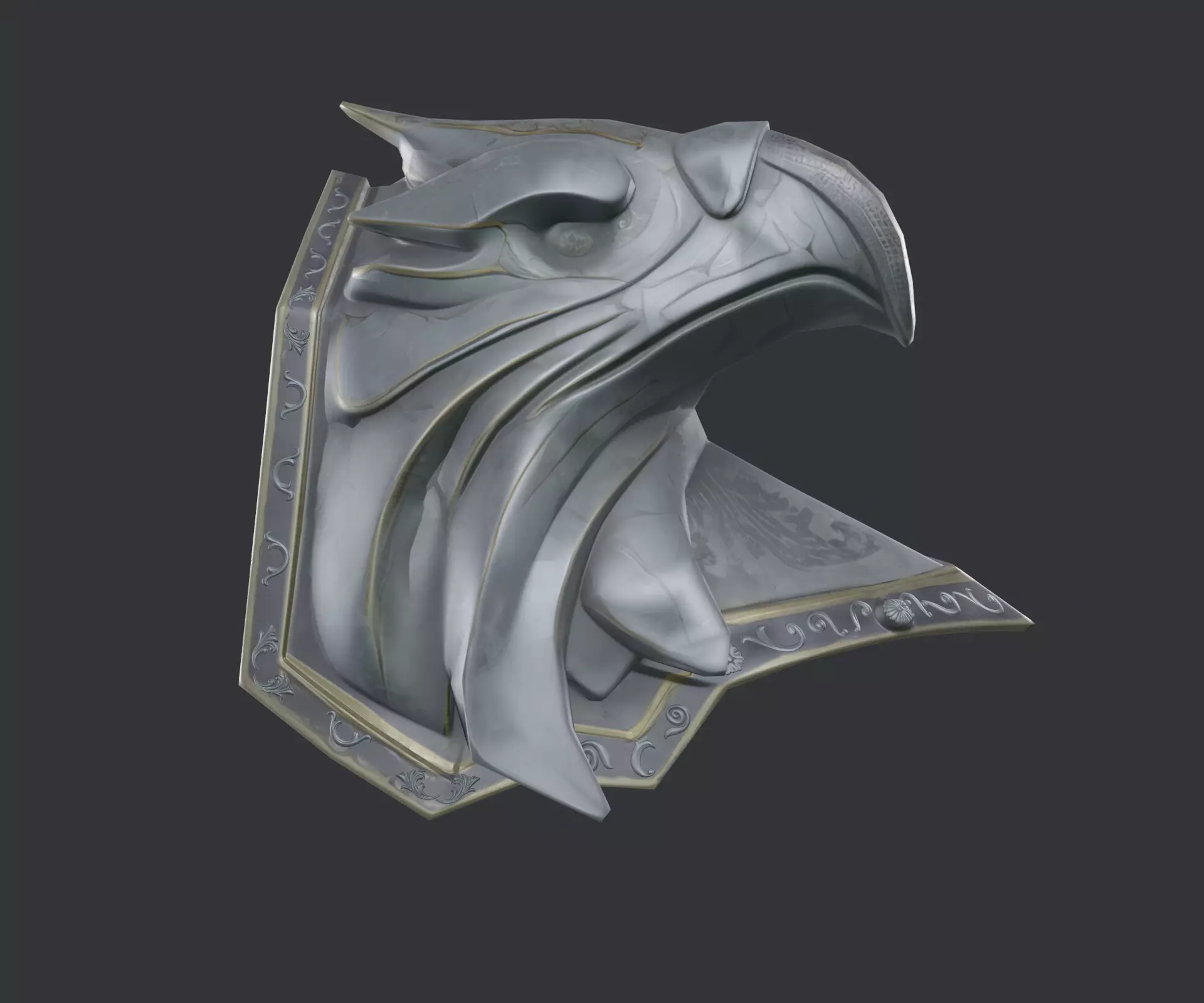 Fantasy Shoulder Armor Piece  Low Poly PBR Low-poly 3D model_3