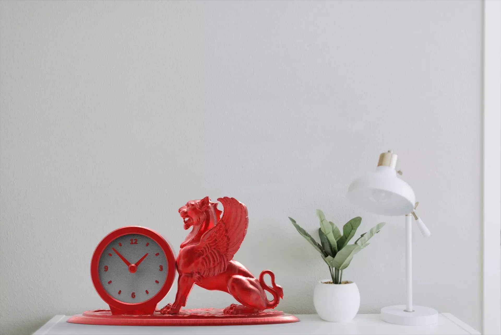 Griffin desk clock 3D print model_4