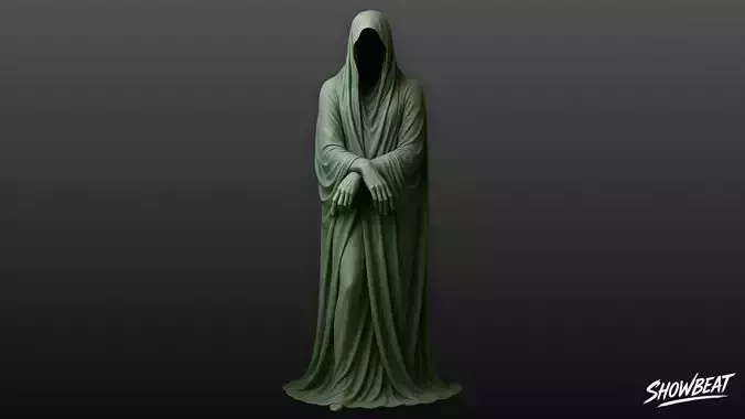 Ghost Statue Standing Arms Crossed