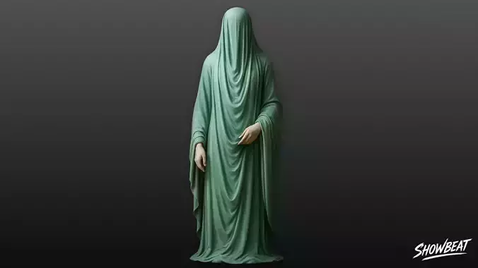 Ghost Statue Standing Draped