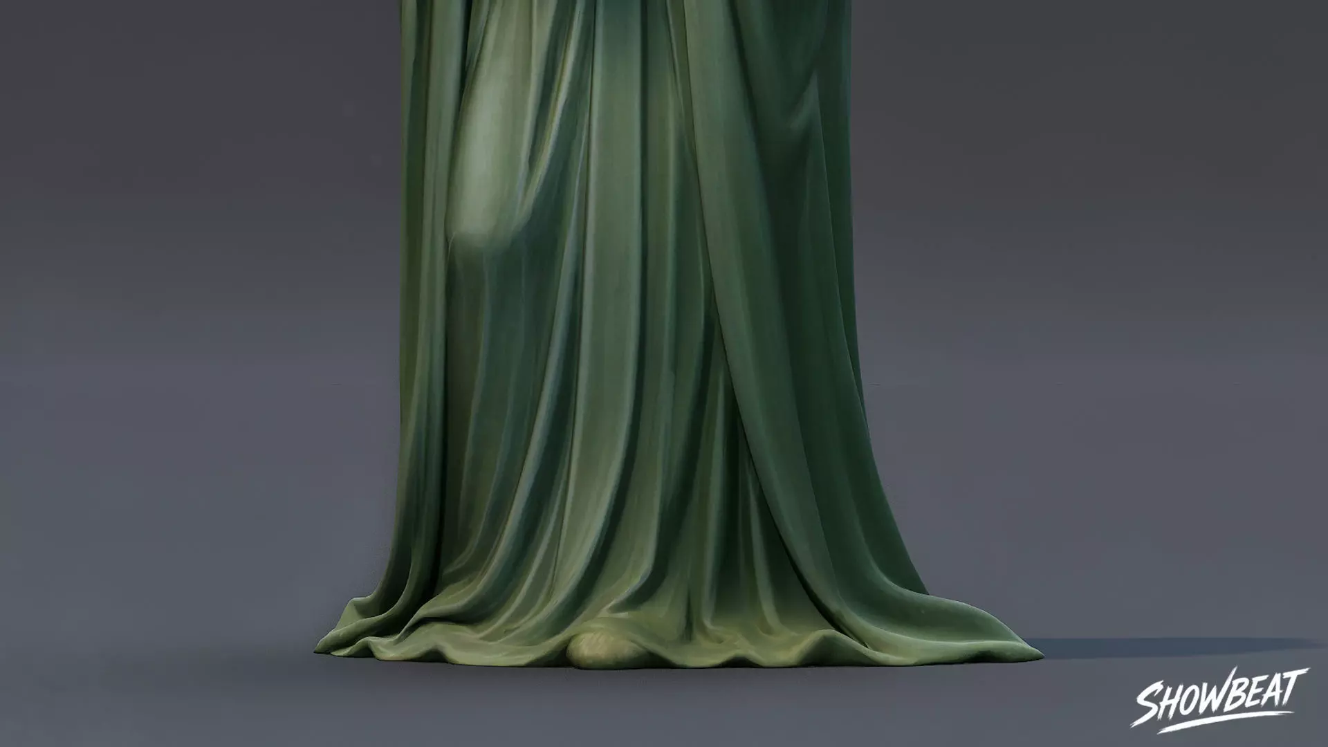 Ghost Statue Standing Hands Folded Low-poly 3D model_7