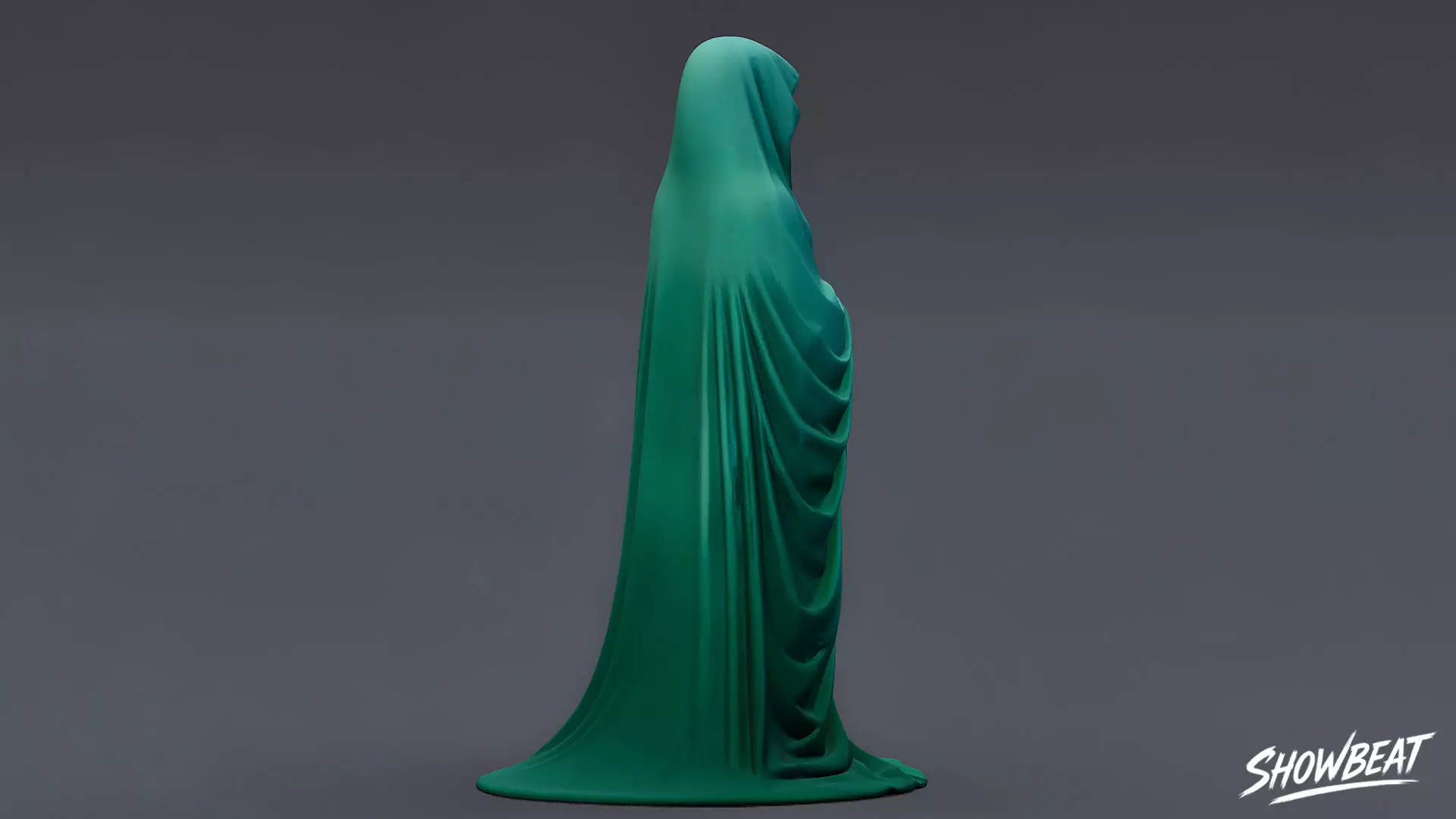 Ghost Statue Standing Vigil Low-poly 3D model_4