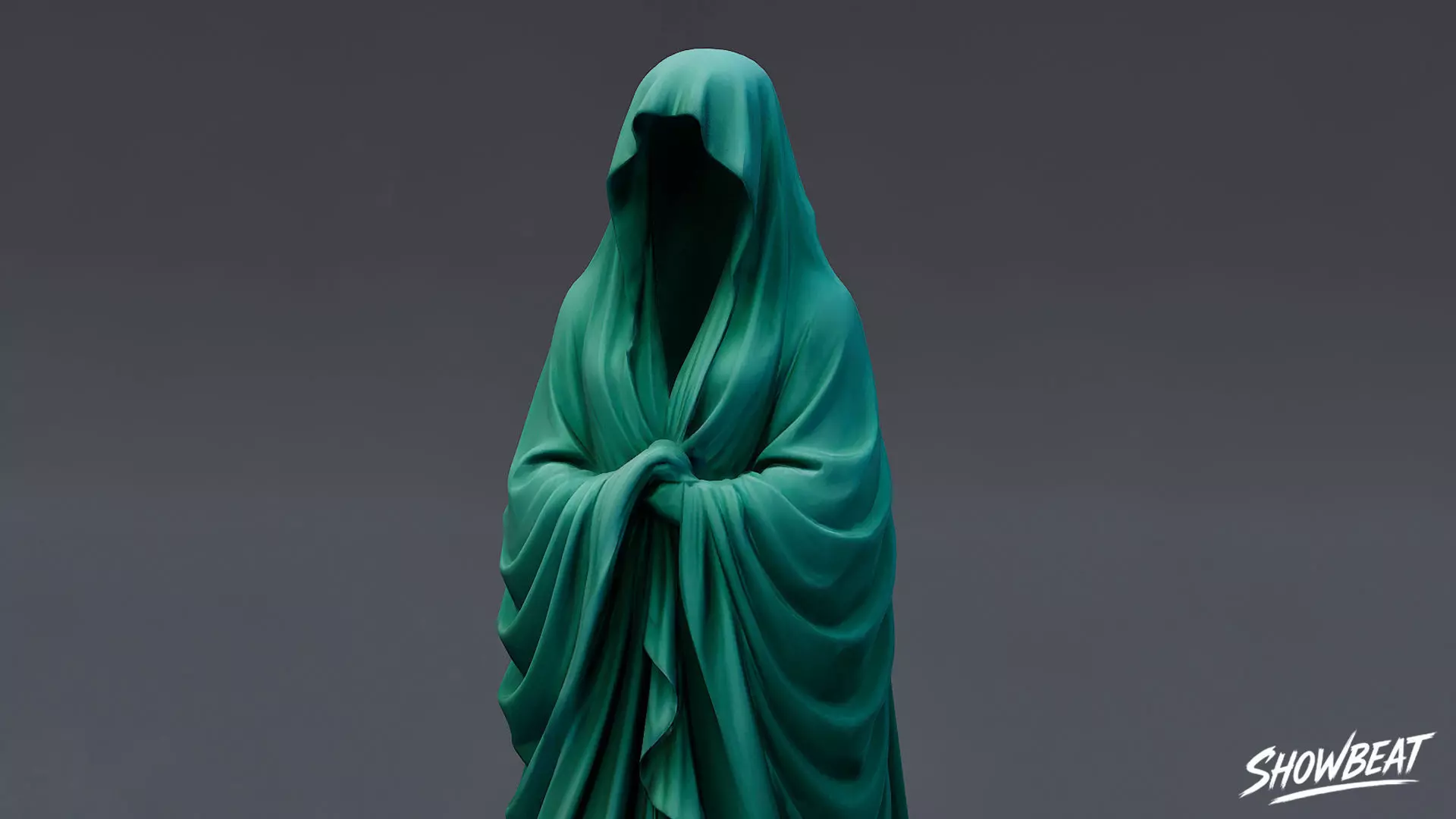 Ghost Statue Standing Vigil Low-poly 3D model_6