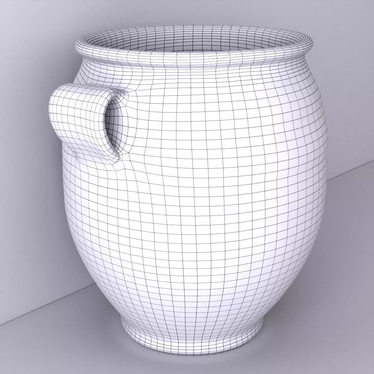 Terracotta Vase or Pot 6 3D model_3