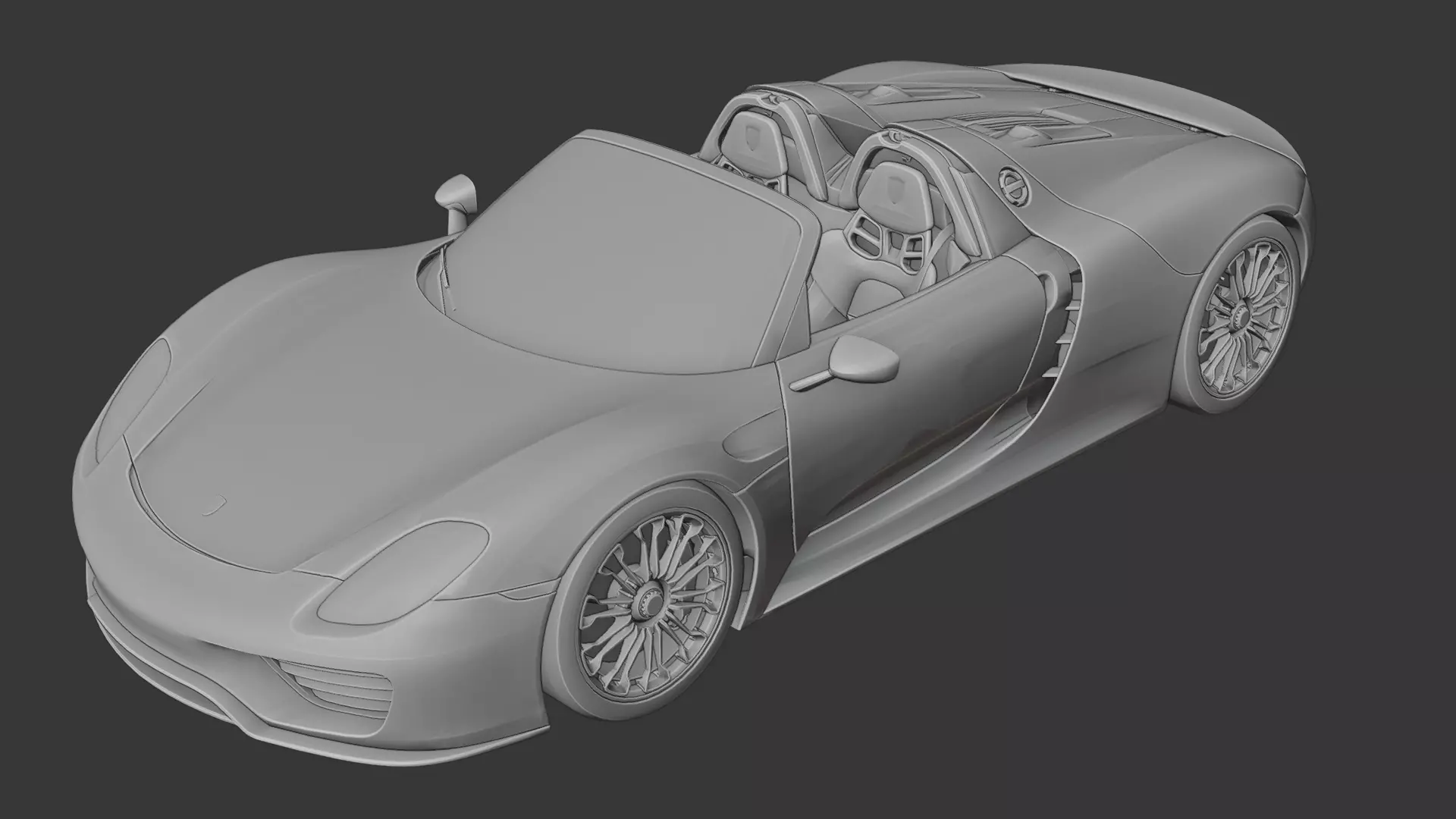 Porsche 918 spyder 3D print model_0