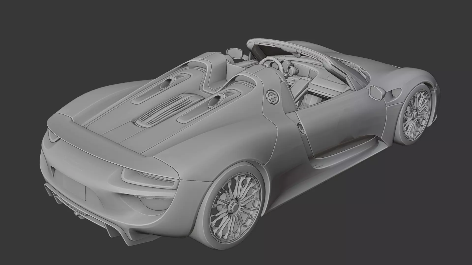 Porsche 918 spyder 3D print model_10