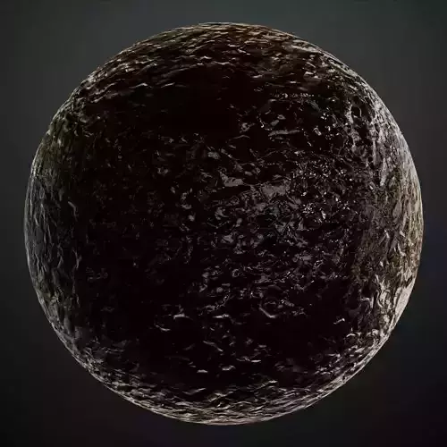 Wet Glossy Dark Mud Earth PBR SEAMLESS