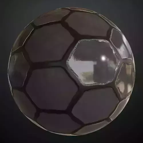 Dark Oily Hexagon Tiles Geometric PBR SEAMLESS