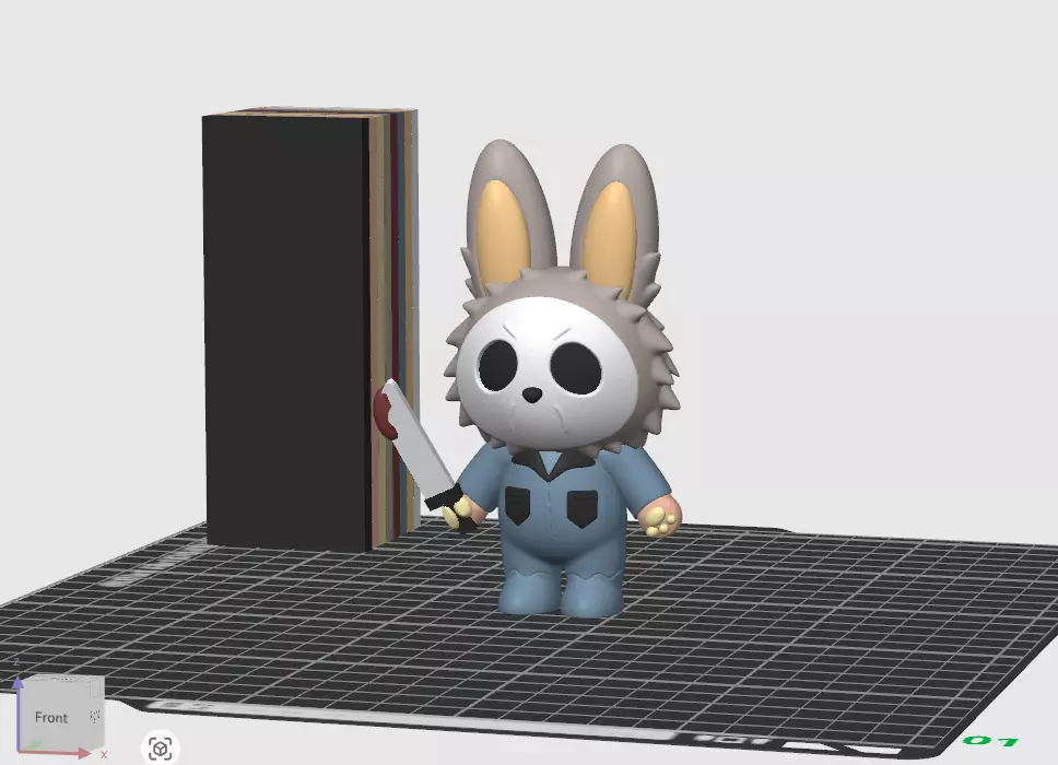 Labubu Michael Myers Halloween STL 3D Model 3D print model_4