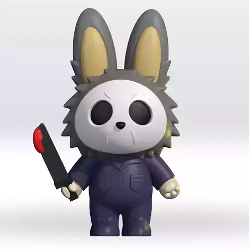 Labubu Michael Myers Halloween STL 3D Model